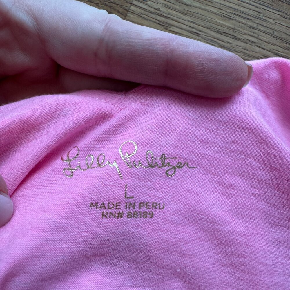 Lilly Pulitzer Alessa Ruffle Tank Top Pink Size Large - Picture 4 of 9